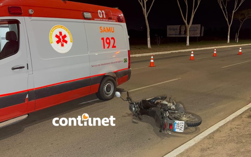 Motociclista bêbado se acidenta e é resgatado pelo Samu em Rio Branco